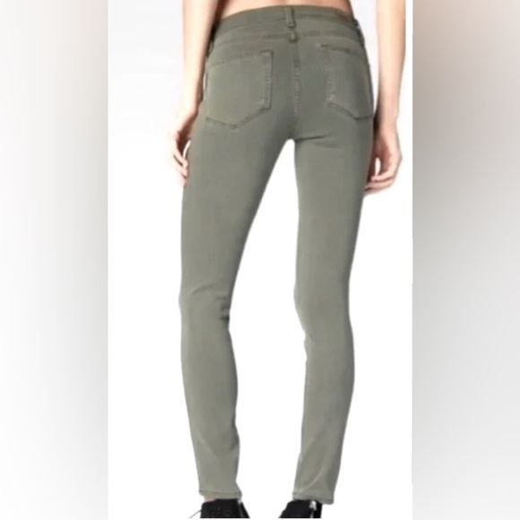 PAIGE Verdugo Ankle Mid-Rise Skinny Jeans in Faded Vine. - Picture 3 of 6